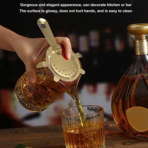 CDQL Stainless Steel Cocktail Strainer - Professional Bartending Tool for Home Kitchen