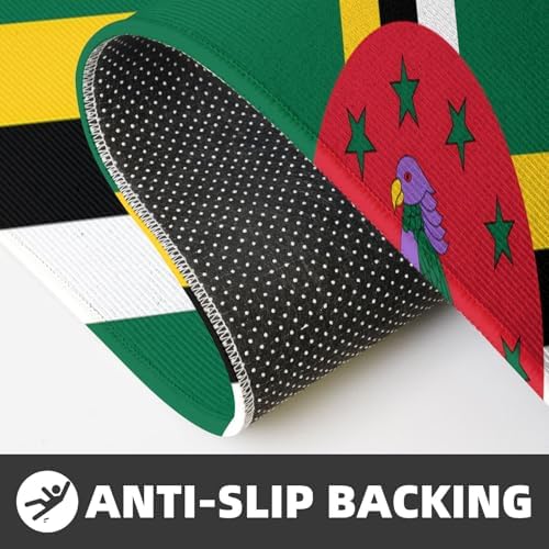JxWCher Kitchen Mat Flag of the Commonwealth of Dominica Print 17x4717x29