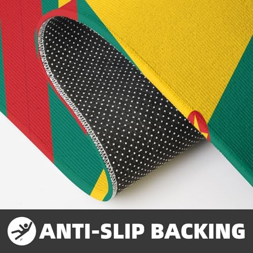 JxWCher Flag of Grenada Print Non-Slip Kitchen Rugs 2 Set