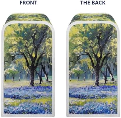 ZOUTAIRONG Blue Flower Park Can Opener Cover - Durable and Waterproof