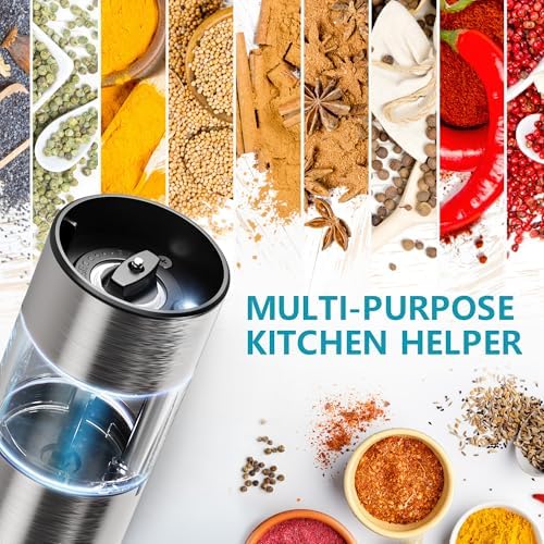 High-Quality Electric Salt Pepper Grinder Set USB Rechargeable
