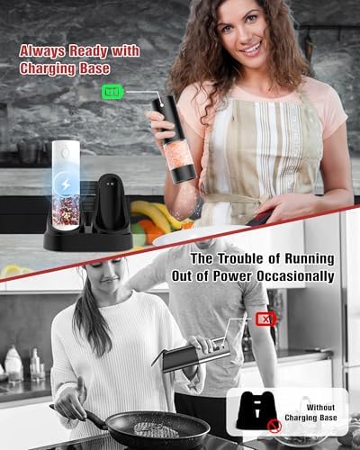 Rechargeable Salt Pepper Mill Set