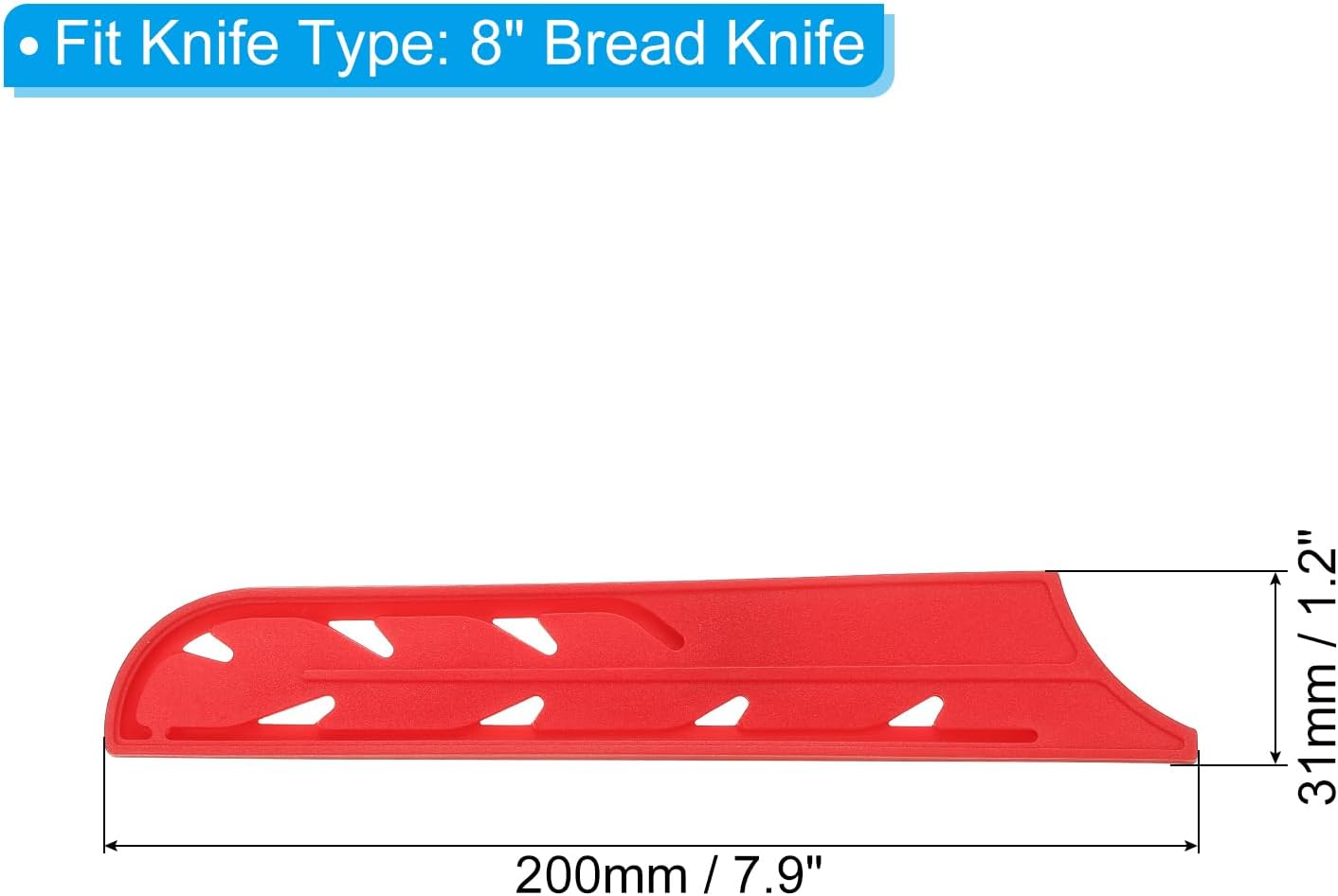 Patikil 8 Knives Edge Protector 2-Pack Red