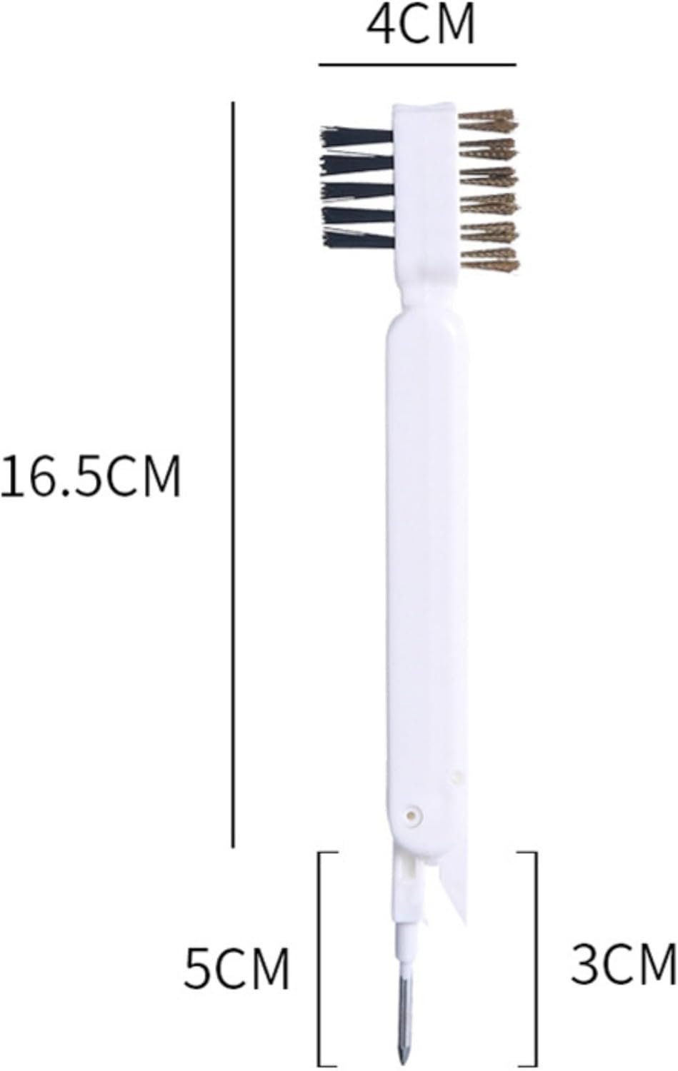4-in-1 Kitchen Cleaning Brush with Stainless Steel Scrape Tool