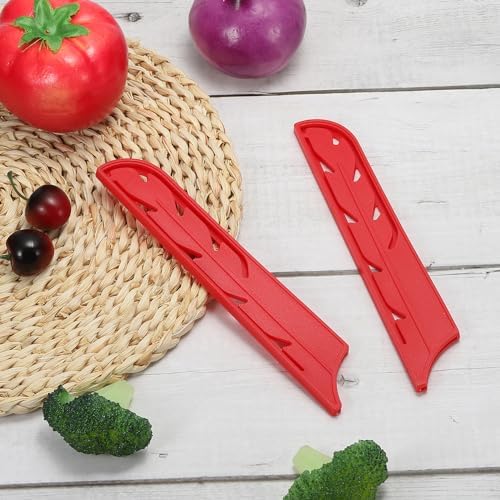 Patikil 8 Knives Edge Protector 2-Pack Red