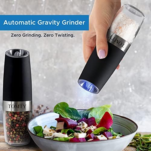 Wire-Free Stainless Steel Electric Salt Pepper grinder Set