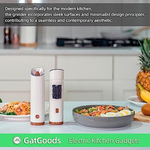 Adjustable Salt Pepper Grinder Set with LED Light