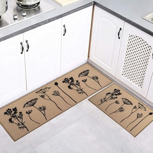 Evidecto Kitchen Mat Set 2 Pieces - Comfy Stylish