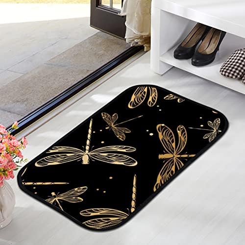 Gold Dragonflies Soft Non-Slip Bath Mat