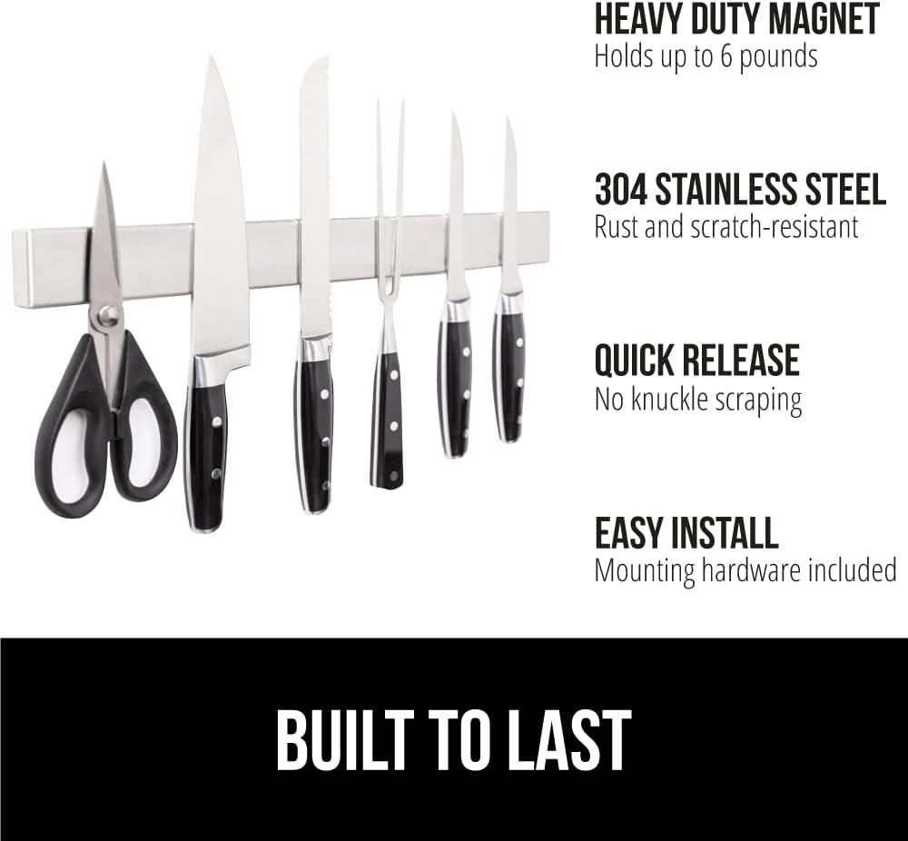 Gorilla Grip Silicone Under Sink Mat Magnetic Knife Holder Waterproof Stainless Steel