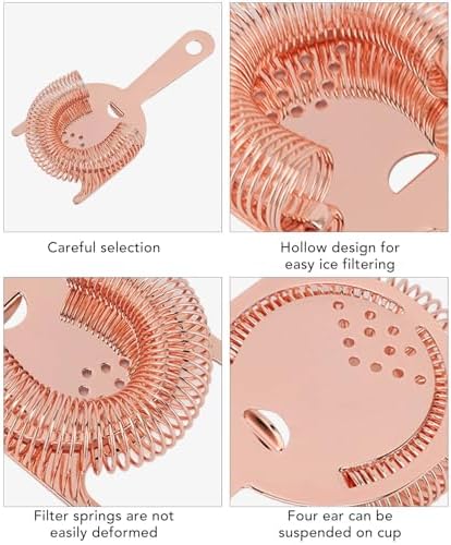 Stainless Steel Cocktail Strainer Rose Gold
