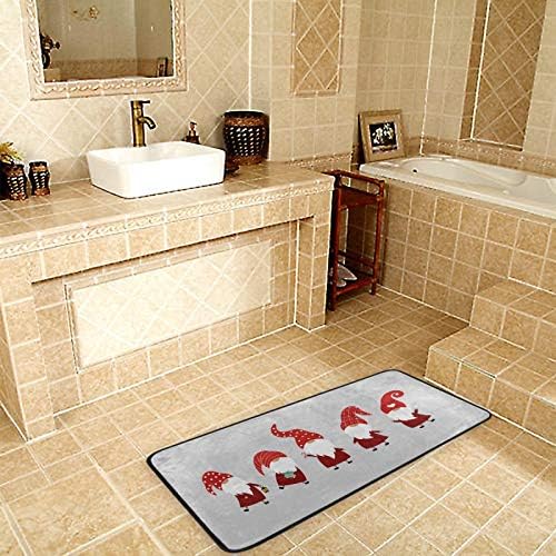 Boccsty Christmas Gnome Gray Kitchen Floor Mat