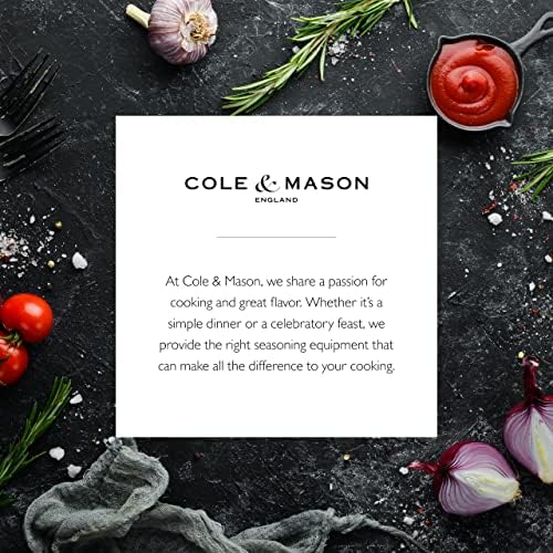 Cole Mason Capstan wood Pepper Grinder - Black 65 inch Precision Mechanism