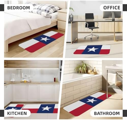 Vivid Flag of Texas Kitchen Mats