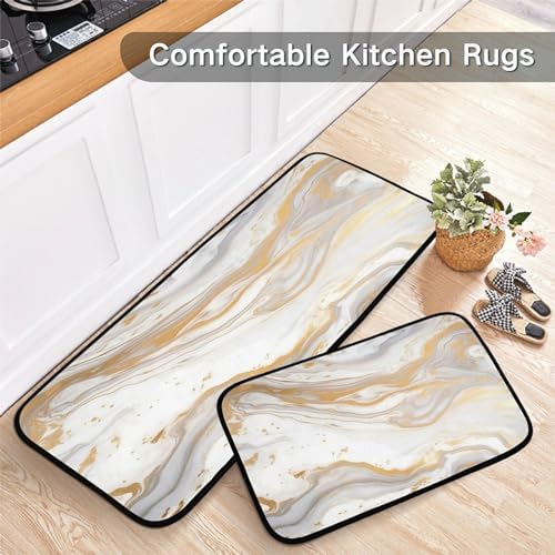 Kigai White Marble Anti Fatigue Mats