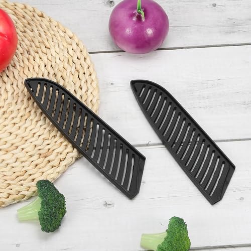 5-Pack PP Safety Knife Cover for 7 Santoku Knives in Black
