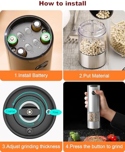 Sleek Automaticsalt Pepper Mill Set