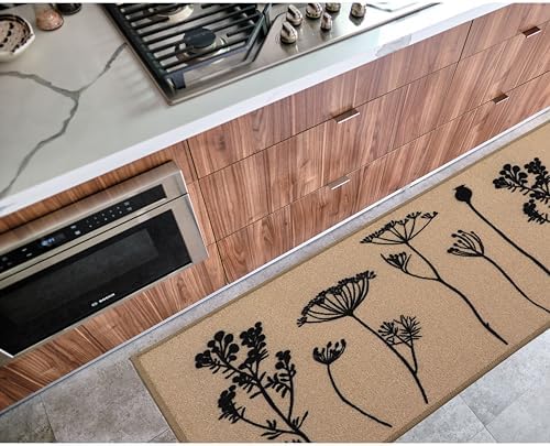 Elegant Wool Effect Kitchen Mat Runner Rug