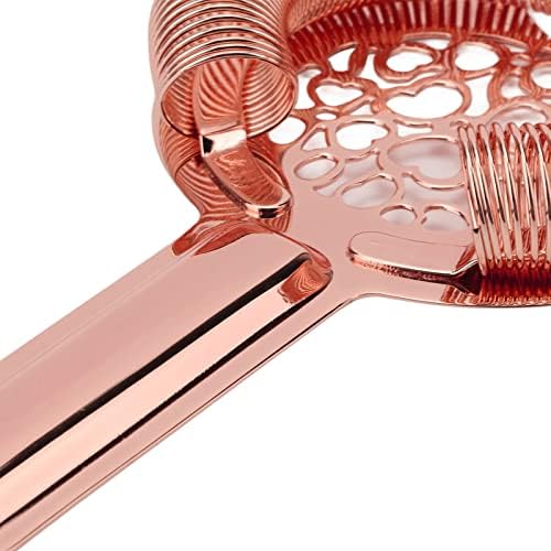 Stainless Steel Cocktail Strainer wRose Gold Pro Bartender Choice