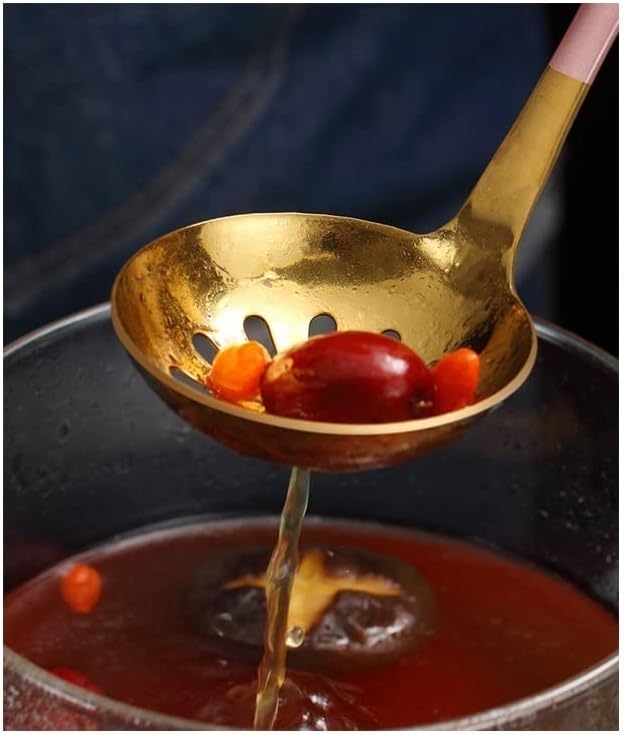 Durable Steel Skimmer Spoon with Heat-Resistant Handle
