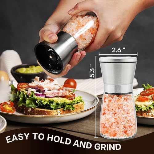 M JINGMEI Stainless Steel Salt Pepper Grinder Set