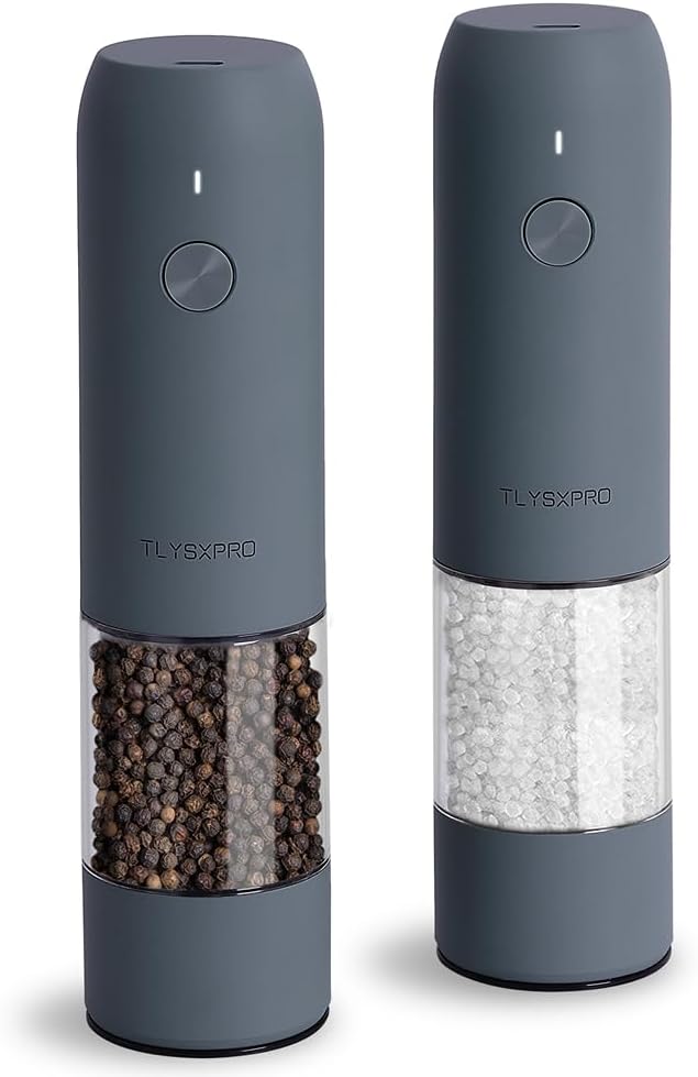 Electric Salt Pepper Mill Set with USB Rechargeable