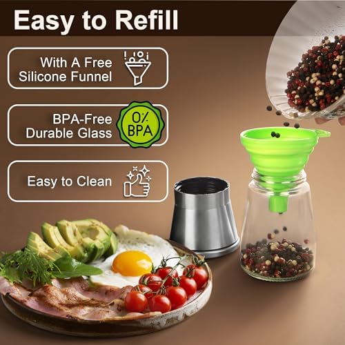 M JINGMEI Stainless Steel Salt Pepper Grinder Set