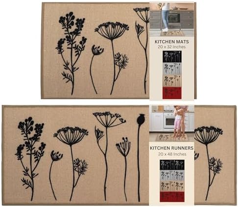 Evidecto Kitchen Mat Set 2 Pieces - Comfy Stylish