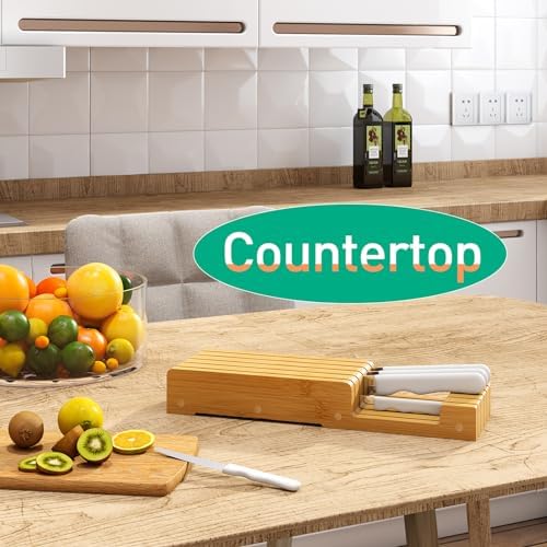 Elevate Your Kitchen with This Stunning Bamboo Knife Block