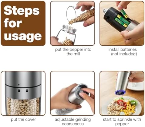 Easy Salt Pepper Grinder Set