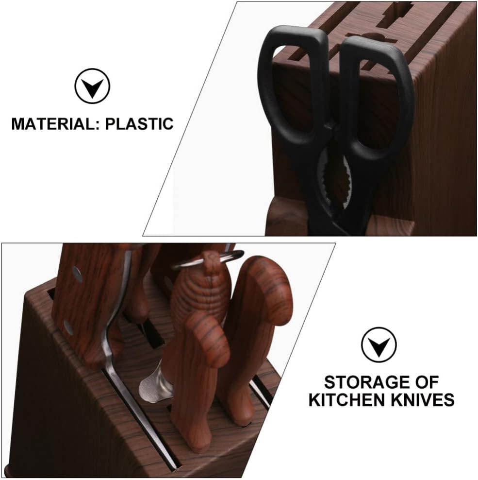 UPKOCHSturdyUniversalBrownWood Knife Block