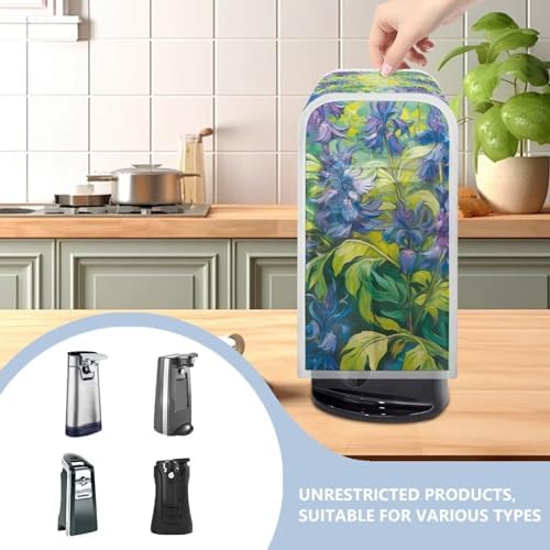 Tropical Palm Leaves Electric Can Opener Dust Cover Stylish and Durable KitchenFixture