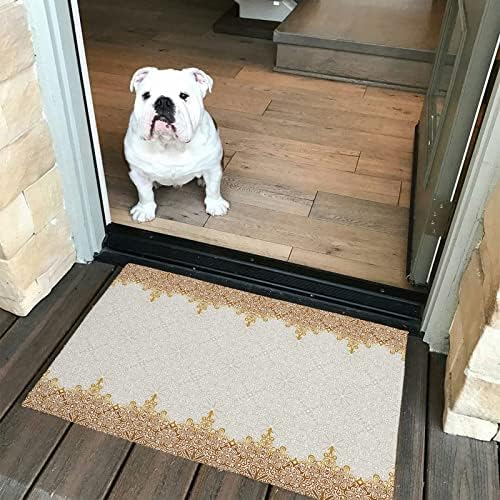 Welcome Front Door Mat Boho Style 16x24 inch Anti-Fatigue Washable