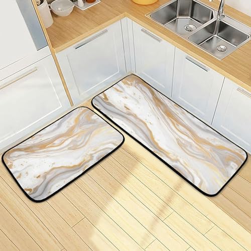 Kigai White Marble Anti Fatigue Mats