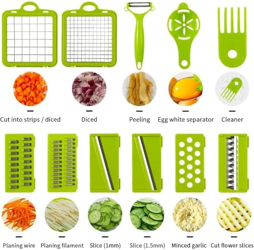 Effortless Vegetable Chopper with 8 Blades
