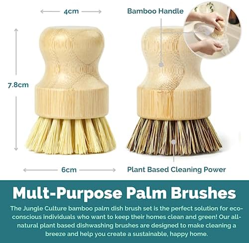 Eco-Friendly Bamboo Dish Brush Set