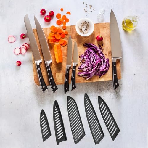 5-Pack PP Safety Knife Cover for 7 Santoku Knives in Black