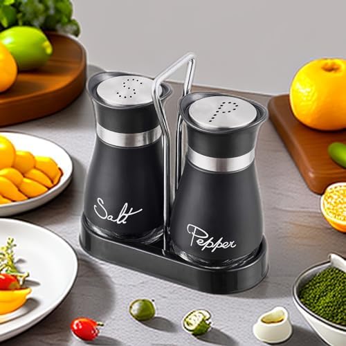 Black Salt and Pepper Shaker Set Pack of 2