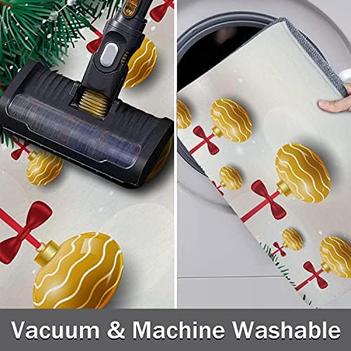 Christmas Ball Yellow Welcome Front Door Mat