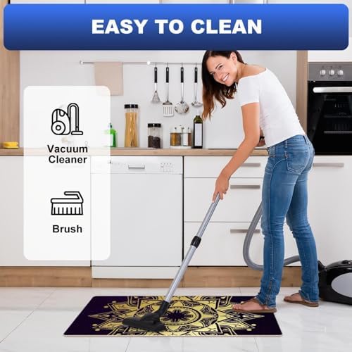 Golden Mandala Non-Slip Kitchen Mat