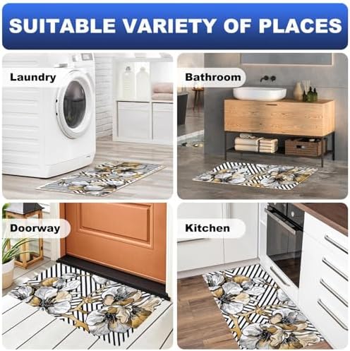Flower Simple Northern Europe Kitchen Mat