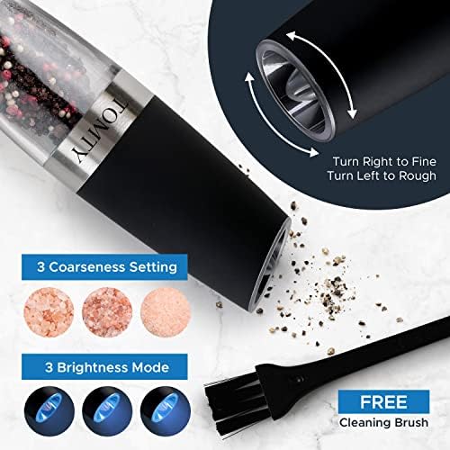 Wire-Free Stainless Steel Electric Salt Pepper grinder Set