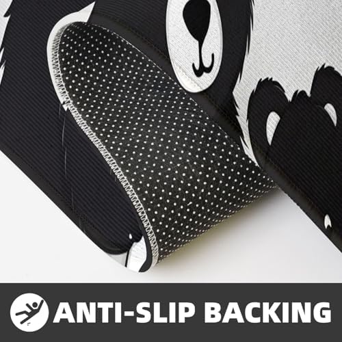 JxWCherCute Milk Bottle Bear Floor Mat