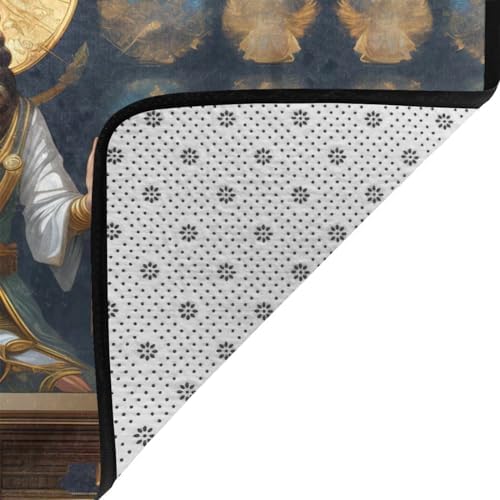 HYTTER Statue of God Flannel Water Absorb Mat 72x48 inch