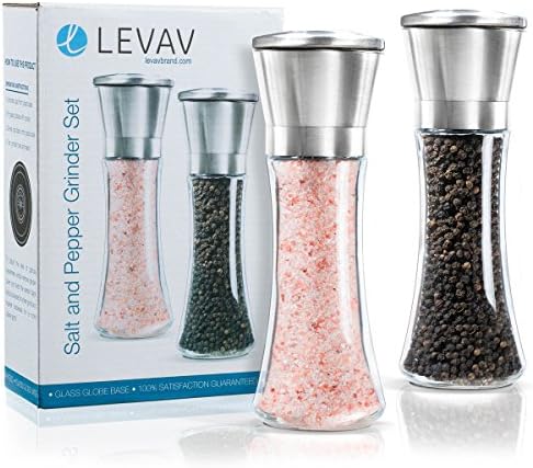 LeVar Stainless Steel Salt Pepper Mill Set