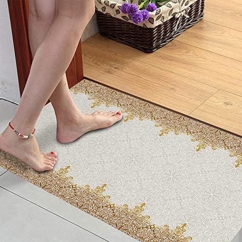 Welcome Front Door Mat Boho Style 16x24 inch Anti-Fatigue Washable