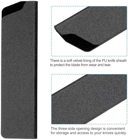 3-Piece Santoku Knife Guards Black