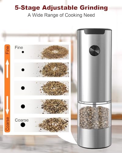 Sleek Automaticsalt Pepper Mill Set
