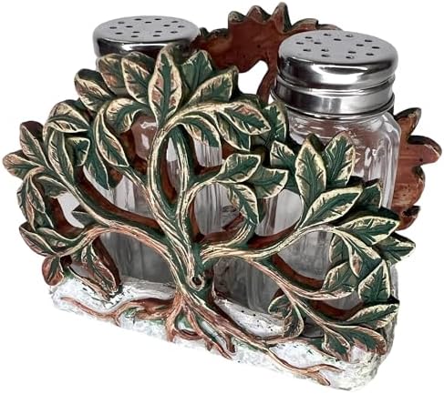 Top BrassTree of Life Salt and Pepper Shaker Set