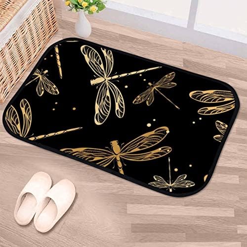 Gold Dragonflies Soft Non-Slip Bath Mat